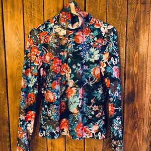 Floral turtleneck worn once, perfect condition.